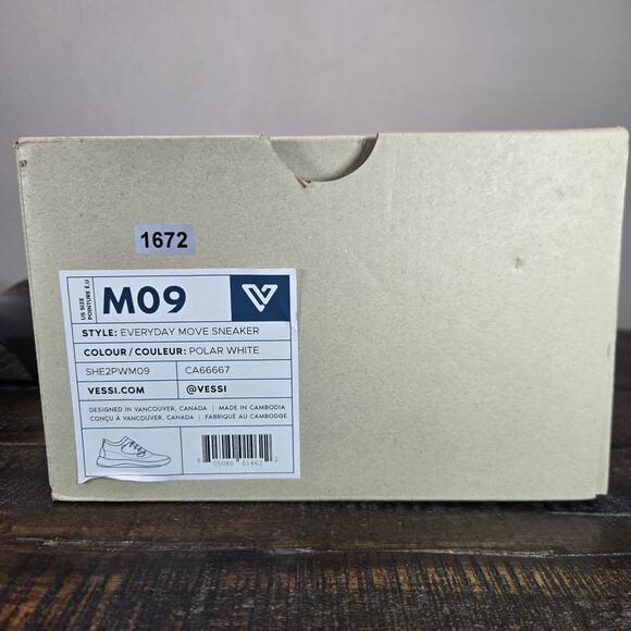 Vessi Everyday Move Lace Up Mens Size 9 Waterproof Shoes Sneakers Polar White main image 2